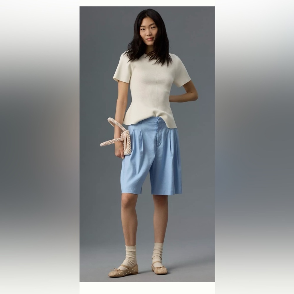 Maeve Light Blue Bermuda Shorts from anthropology size 8 pre own